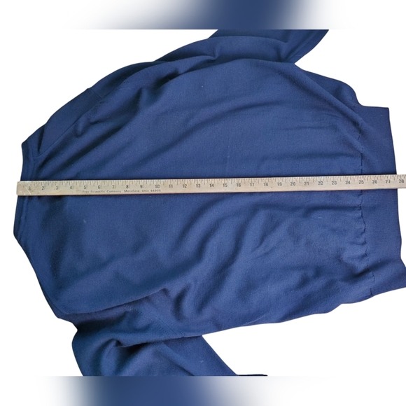 Giorgiolini Men's Merino Wool V-neck Sweater. Navy Blue. XL - Picture 12 of 12